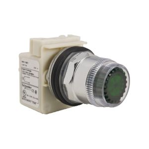 Pulsador verde iluminado 9001K, 30mm. 9001K1L1G Schneider Electric