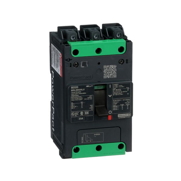 Interruptor termomagnético BD, 3 polos, 20 A. BDL36020LU Schneider Electric