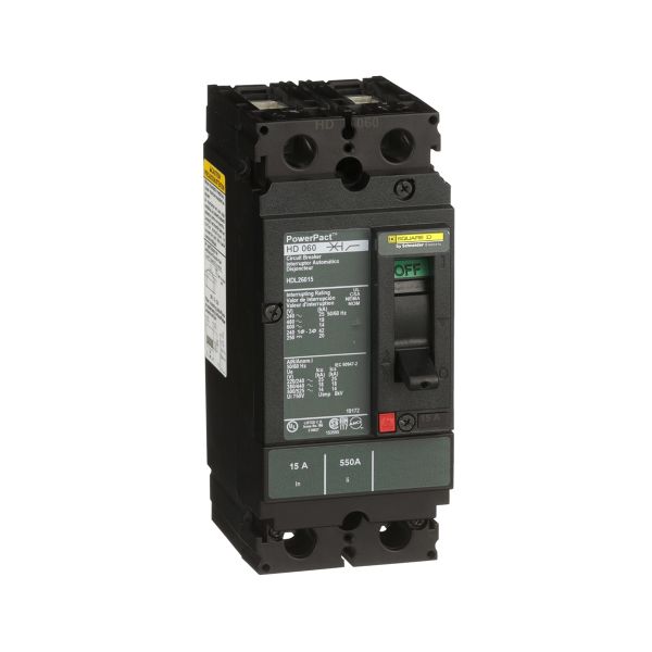 Interruptor atornillable, 2 polos, 15 A. HDL26015 Schneider Electric