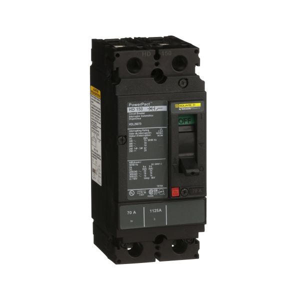 Interruptor atornillable, 2 polos, 70 A. HDL26070 Schneider Electric