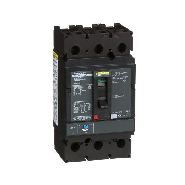 Interruptor termomagnético, 3 polos, 225 A. JDL36225 Schneider Electric